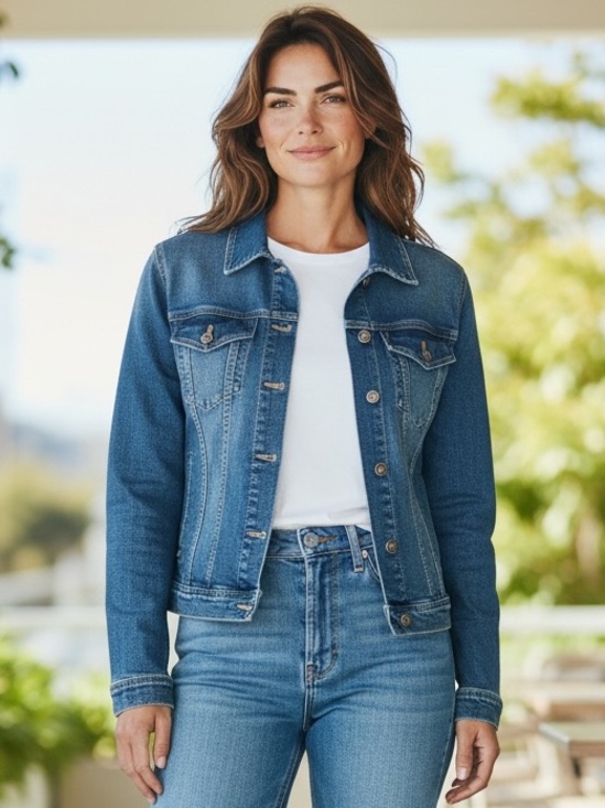 American Eagle Outfitters Jackets & Blazers - American Eagle Outfitters Light Wash Denim Jacket - Pale Blue Size Medium NWT